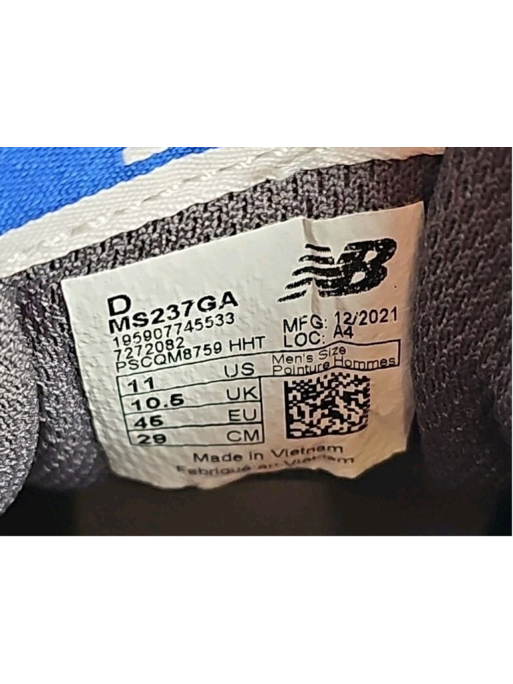 New Balance Men's 237 Black & Gray Casual Shoes Sneakers US Size 11 D MS237GA - Picture 11 of 15